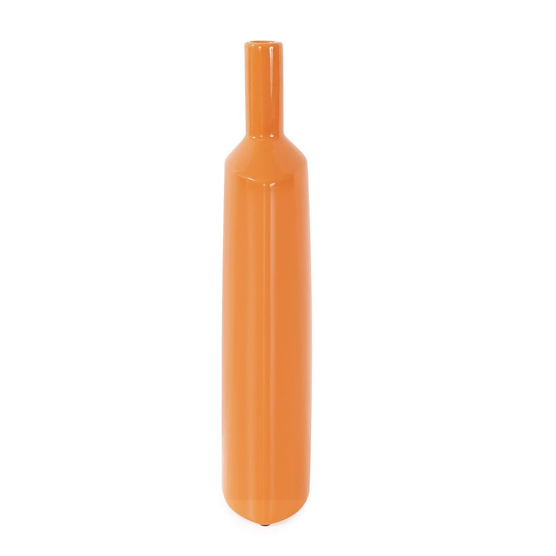 Howard Elliott Orange Valencia Askewed Short Bottle Vase
