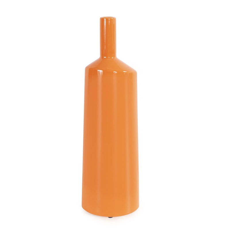 Howard Elliott Orange Valencia Askewed Short Bottle Vase