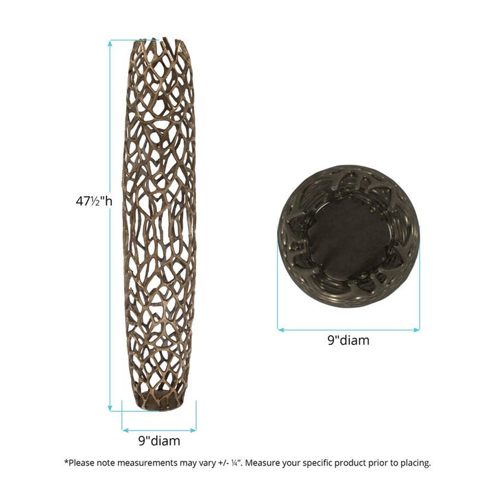 Howard Elliott Bronze Aluminum Branch Vase/Large, Bronze