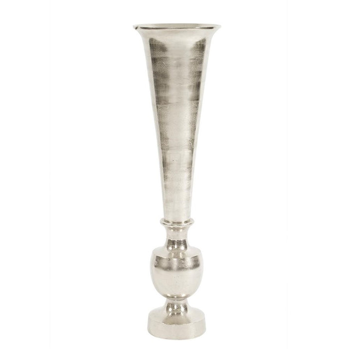 Howard Elliott Oversized Flared Silver Aluminum Vase/Large, Silver - 35099