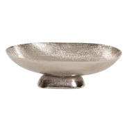 Howard Elliott Textured Footed Bowl, Bright Silver/Large, Silver - 35120