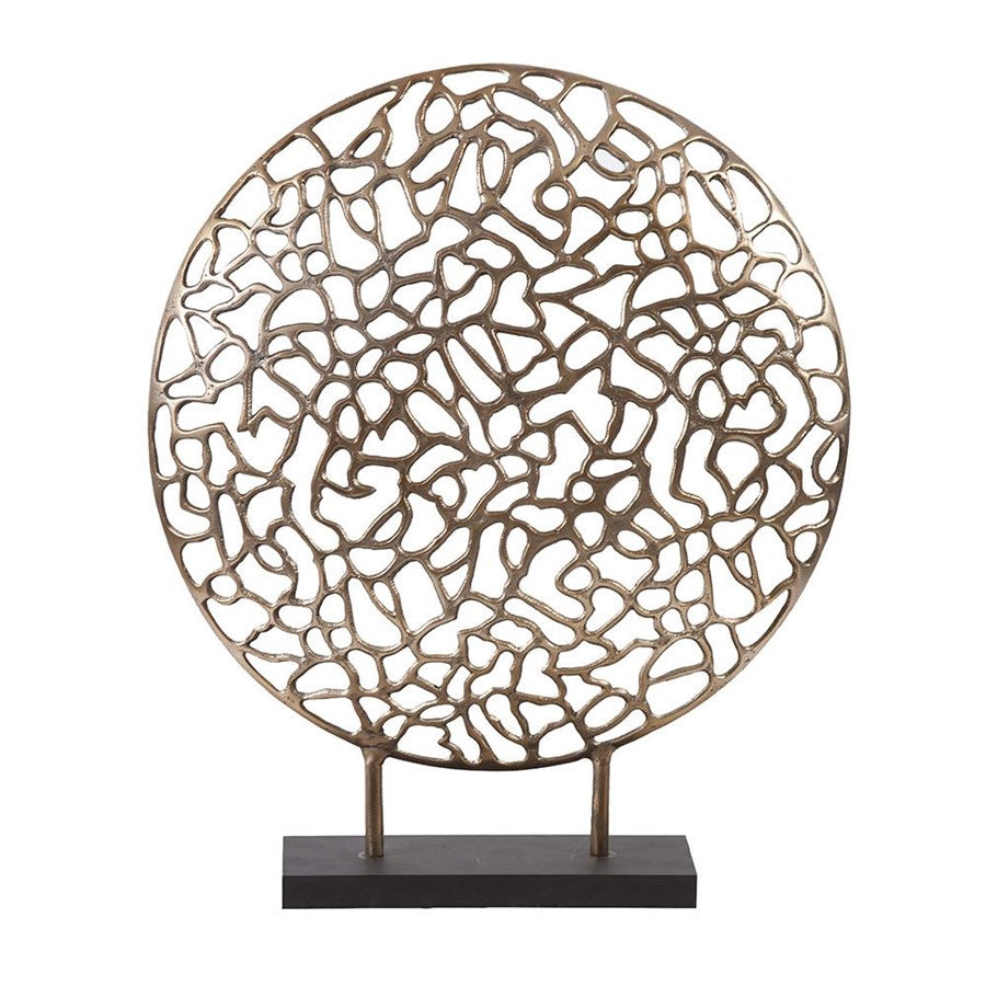 Howard Elliott Bronze Aluminum Branch Disk Sculpture, Bronze - 35149