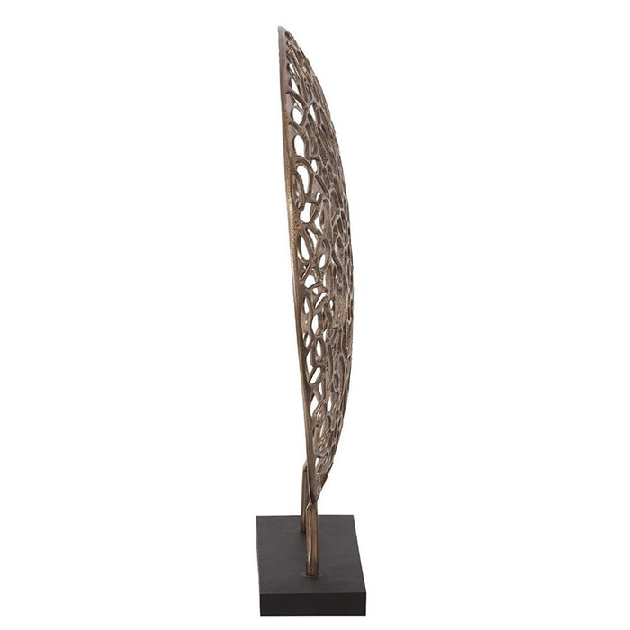 Howard Elliott Bronze Aluminum Branch Disk Sculpture, Bronze