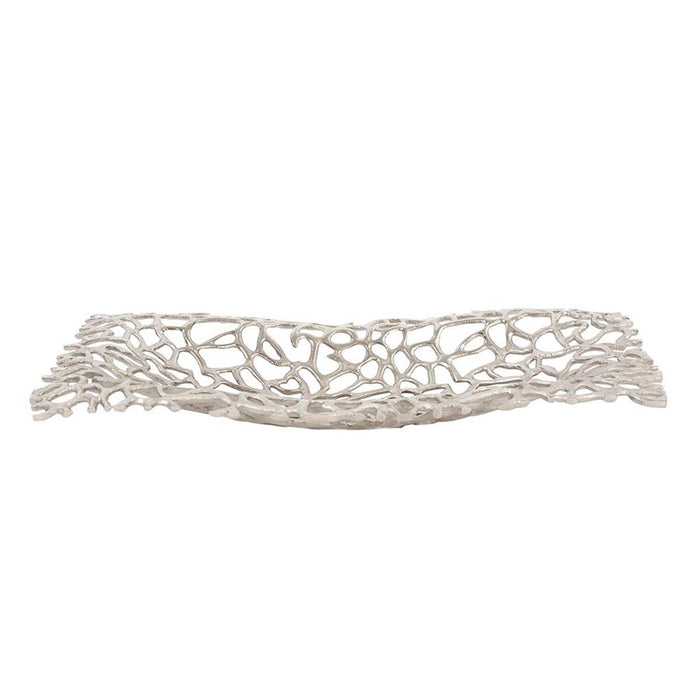 Howard Elliott Silver Aluminum Branch Tray, Silver - 35154