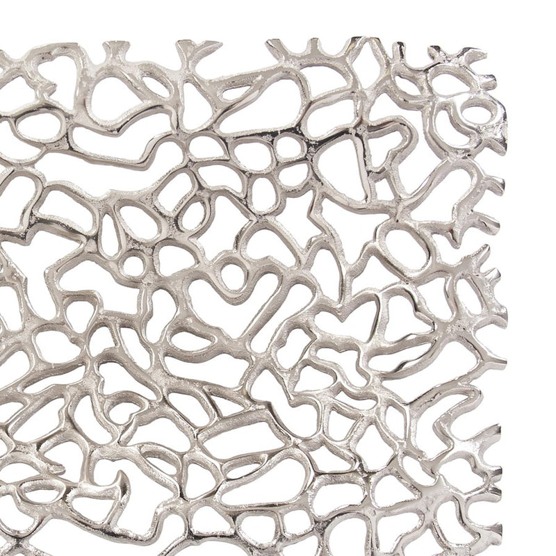 Howard Elliott Silver Aluminum Branch Tray, Silver
