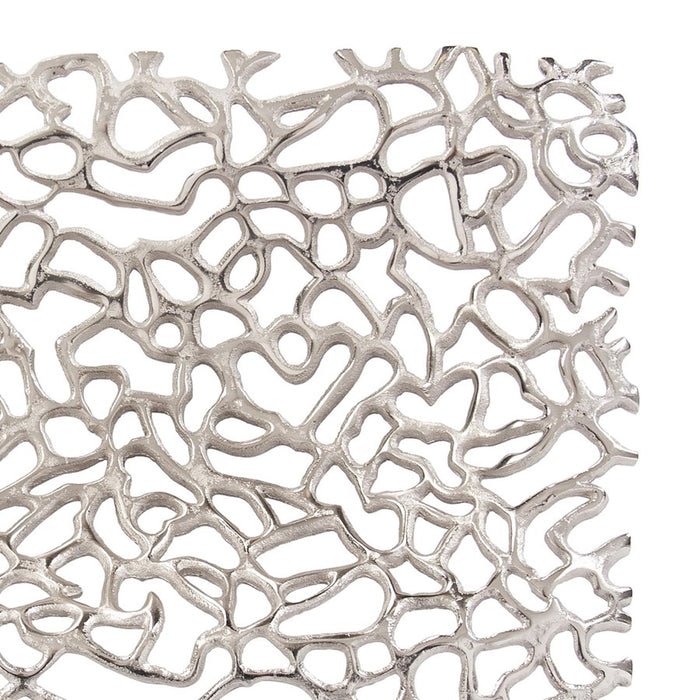 Howard Elliott Silver Aluminum Branch Tray, Silver