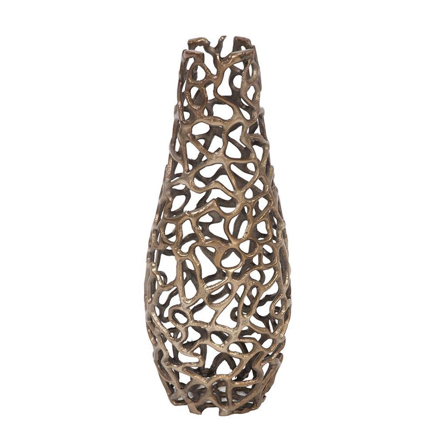 Howard Elliott Bronze Aluminum Branch Vase/Small, Bronze - 35155