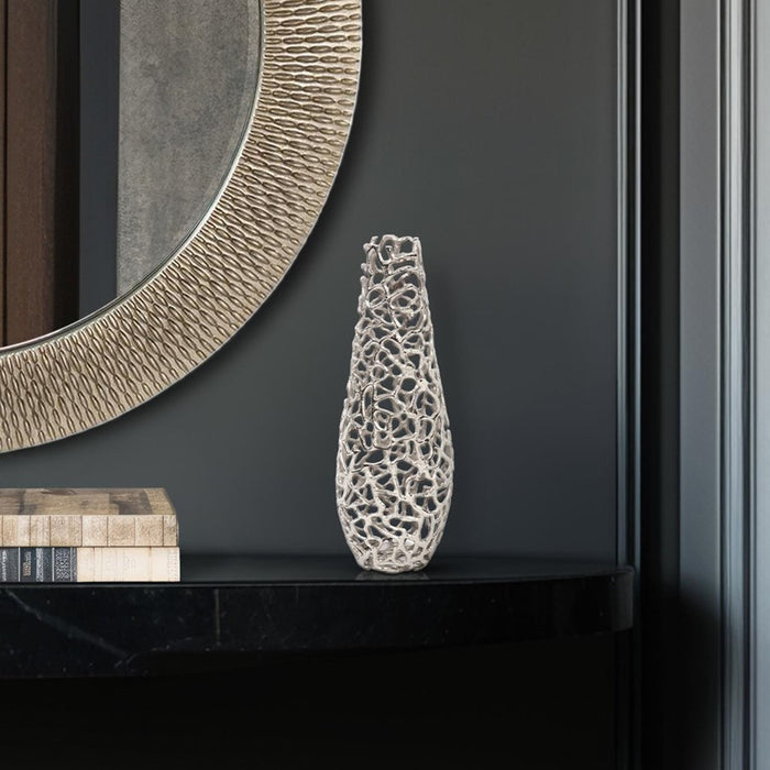 Howard Elliott Silver Aluminum Branch Vase/Large, Silver