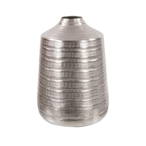 Howard Elliott Chiseled Silver Cylinder Vase/Large, Champagne - 35208