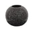 Howard Elliott Chiseled Texture Black Iron Globe Vase/Small, Black - 35221