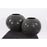 Howard Elliott Chiseled Texture Black Iron Globe Vase/Small, Black