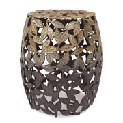 Howard Elliott Olive Leaf Side Table/Stool, Bronze - 35300