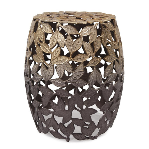 Howard Elliott Olive Leaf Side Table/Stool, Bronze - 35300