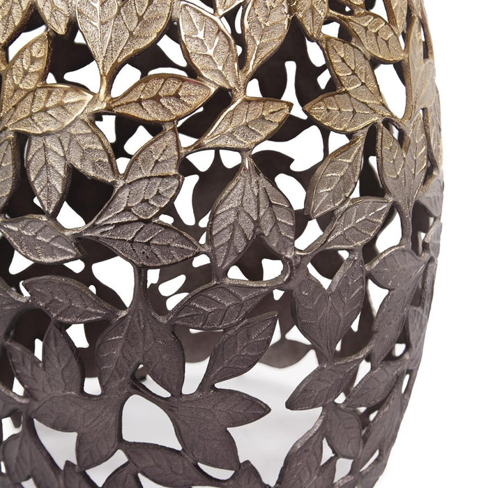 Howard Elliott Olive Leaf Side Table/Stool, Bronze