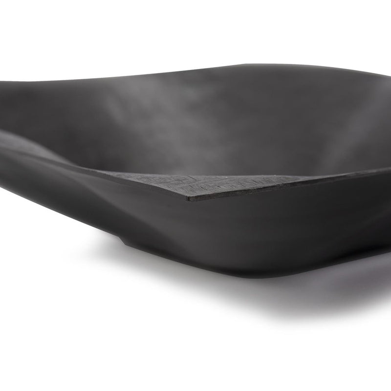 Howard Elliott Etched Crossways Wavy Edged Bowl/Small, Graphite