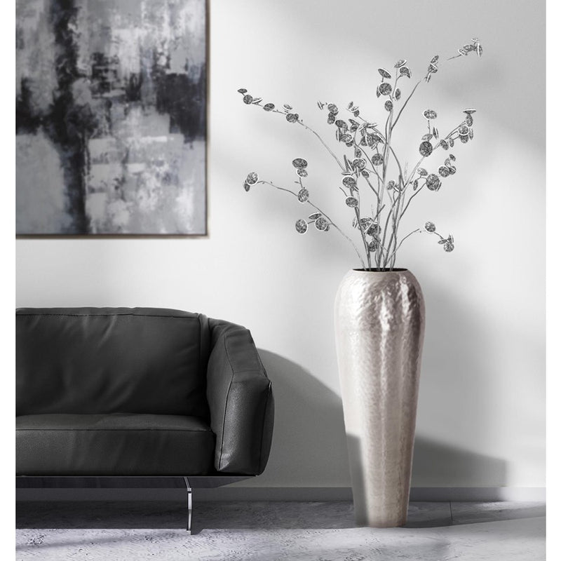 Howard Elliott Espen Tall Classic Vase/Large, Bright Silver