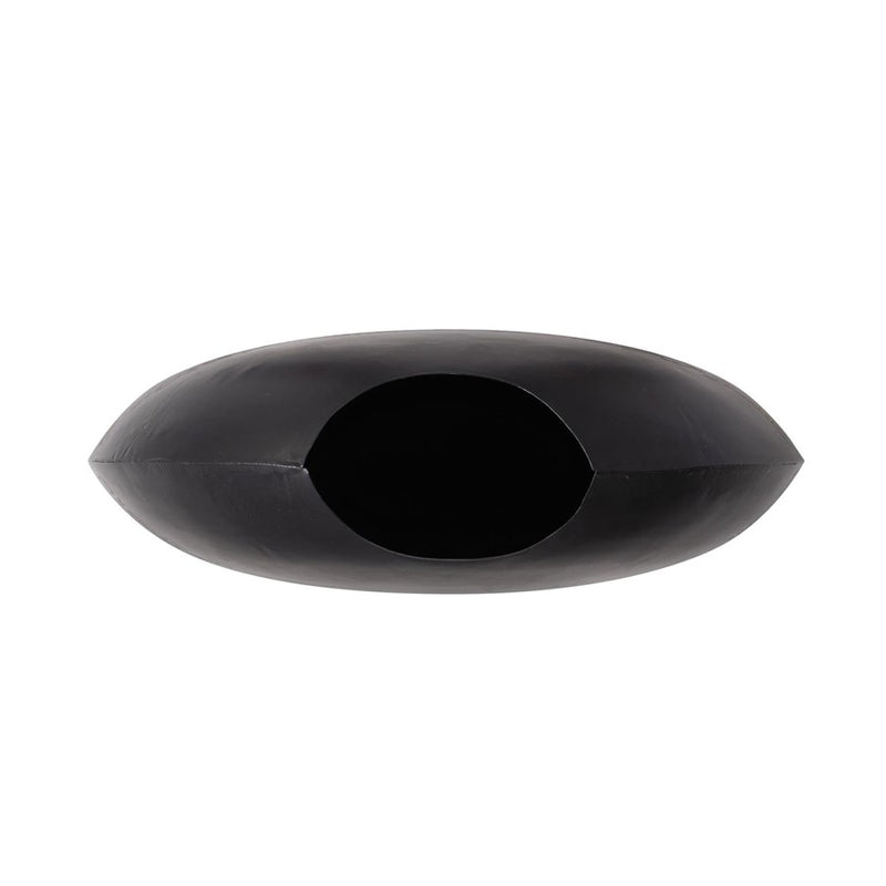 Howard Elliott Golden Thread Large Disc Vase, Black/Gold