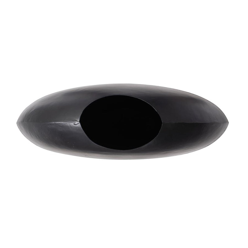 Howard Elliott Golden Thread Medium Disc Vase, Black/Gold