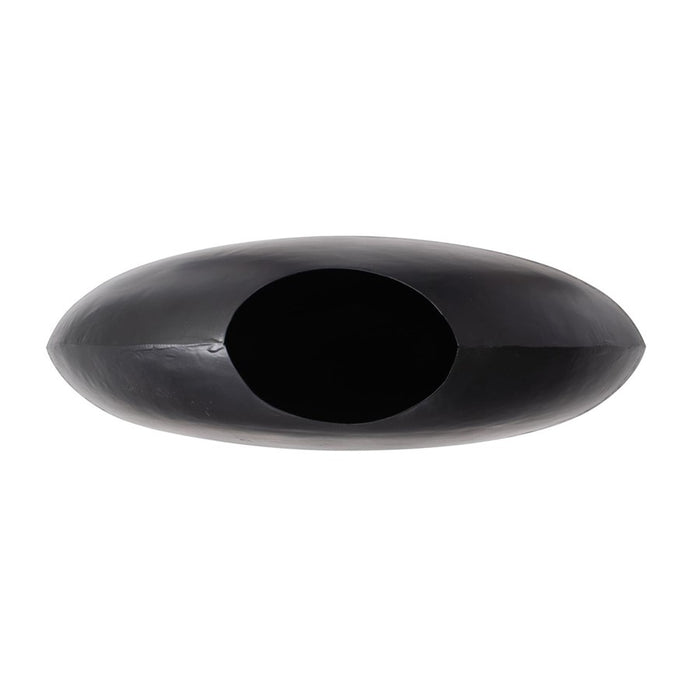 Howard Elliott Golden Thread Medium Disc Vase, Black/Gold