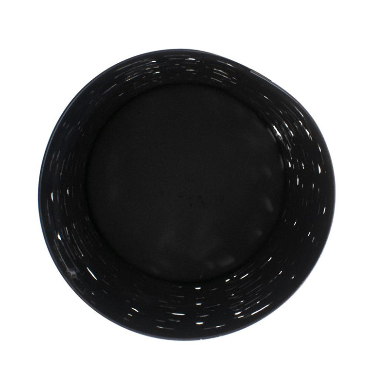 Howard Elliott Golden Thread 4" Cylindrical Candle Holder, Black/Gold