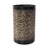 Howard Elliott Golden Thread Cylindrical Large Candle Holder, Black/Gold - 35346