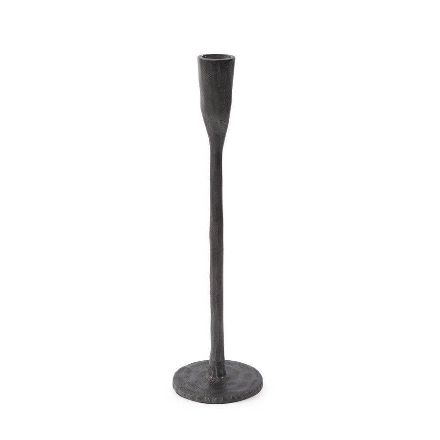 Howard Elliott Asher Sculpted Cast Aluminum Candlestick/Short, Ebony - 35369