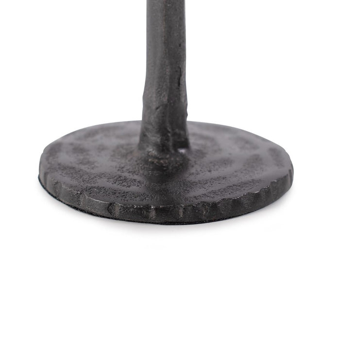 Howard Elliott Asher Sculpted Cast Aluminum Candlestick/Tall, Ebony