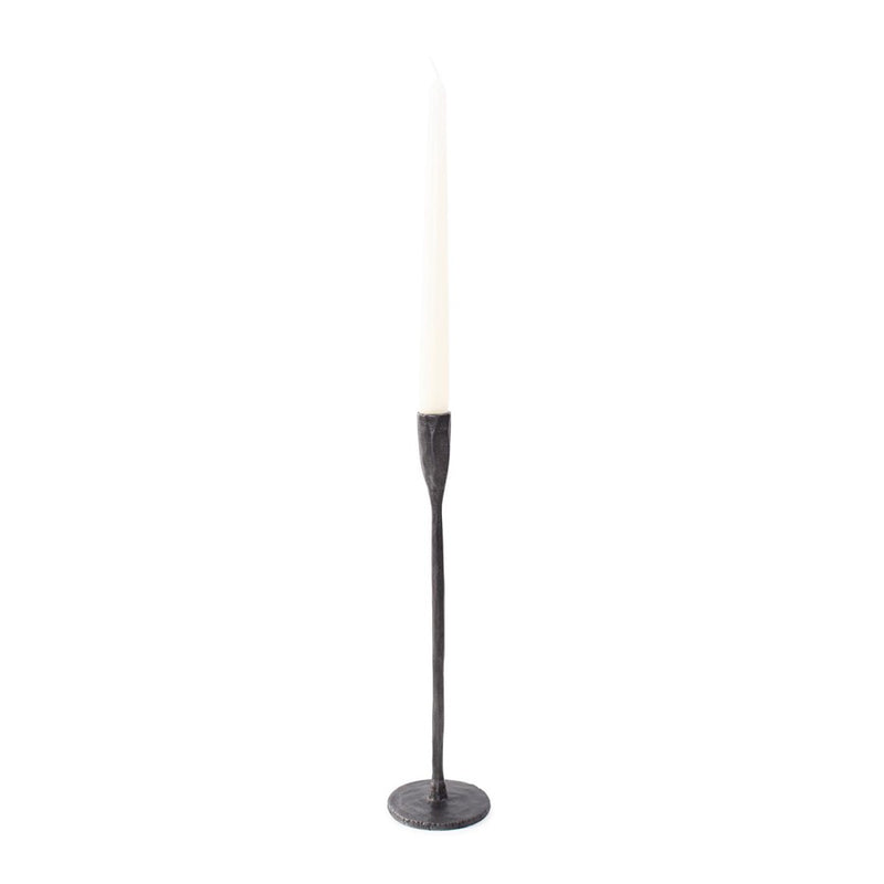 Howard Elliott Asher Sculpted Cast Aluminum Candlestick/Tall, Ebony