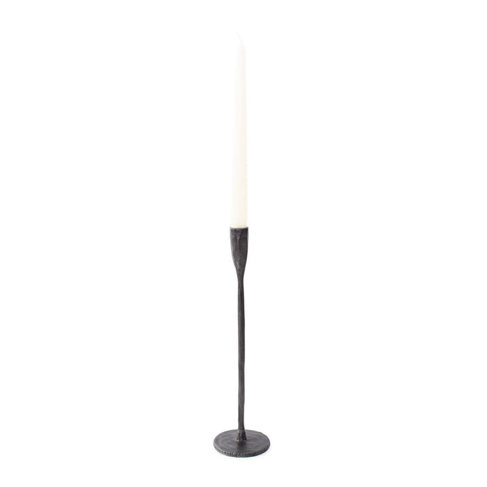 Howard Elliott Asher Sculpted Cast Aluminum Candlestick/Tall, Ebony