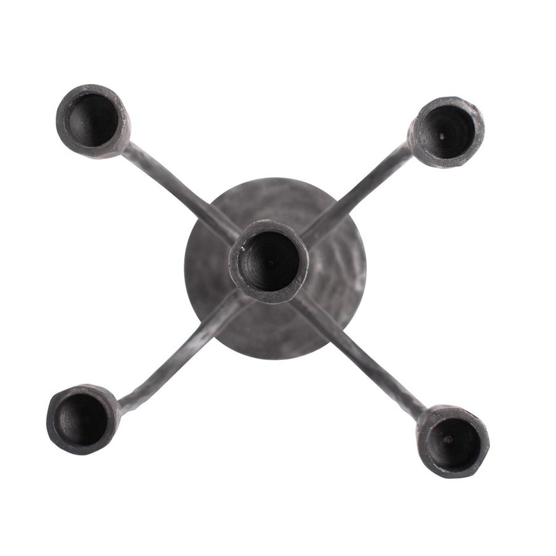Howard Elliott Asher Cast Aluminum Five Arm Candle Holder, Ebony