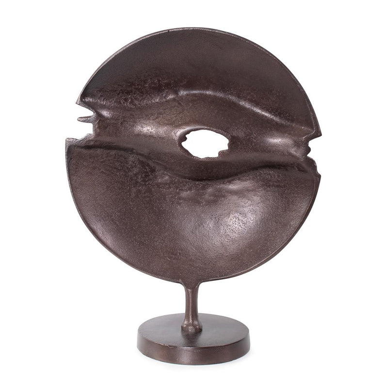 Howard Elliott Berken Round Sculpture, Cast Aluminum/Bronze