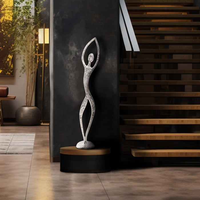 Howard Elliott Free Spirited Dancer, Cast Aluminum/Silver
