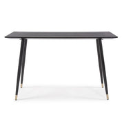 Howard Elliott Soho Wood Console Table, Dark Ash/Brass - 36062