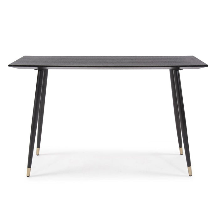 Howard Elliott Soho Wood Console Table, Dark Ash/Brass - 36062
