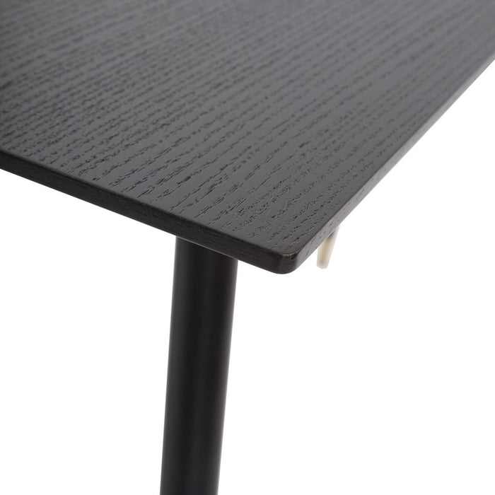 Howard Elliott Soho Wood Console Table, Dark Ash/Brass