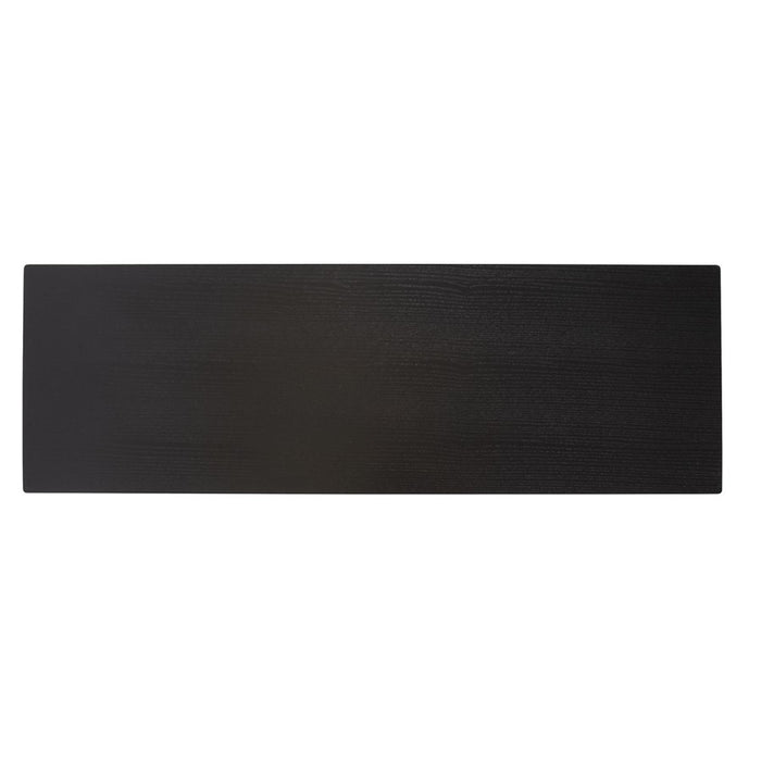 Howard Elliott Soho Wood Console Table, Dark Ash/Brass