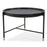 Howard Elliott Soho Round Coffee Table, Dark Ash/Brass - 36063