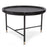 Howard Elliott Soho Round Coffee Table, Dark Ash/Brass
