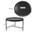 Howard Elliott Soho Round Coffee Table, Dark Ash/Brass