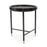 Howard Elliott Soho Round Side Table, Dark Ash/Brass