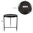 Howard Elliott Soho Round Side Table, Dark Ash/Brass