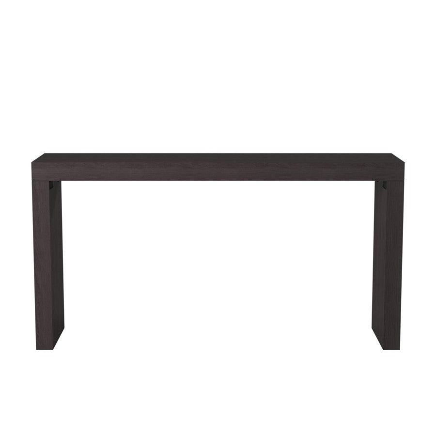 Howard Elliott Black Wood Grain Veneer Console Table, Black - 37131