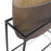 Howard Elliott Bronze Euler 13" Wide Mouth Vase/Black Iron, Brown/Black