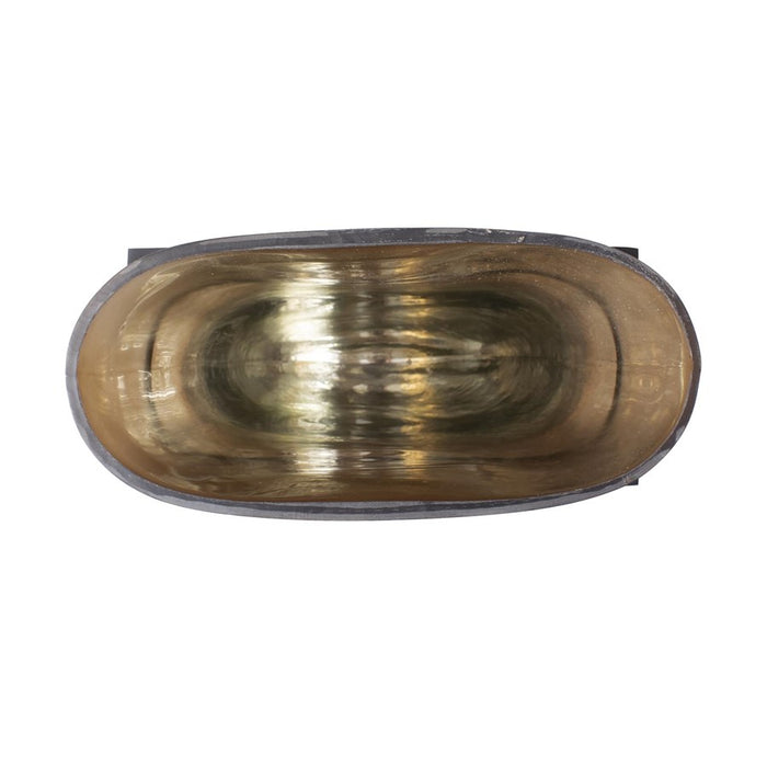 Howard Elliott Bronze Euler Vase with Black Iron Stand/Tall, Brown/Black