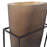 Howard Elliott Bronze Euler Vase with Black Iron Stand/Tall, Brown/Black