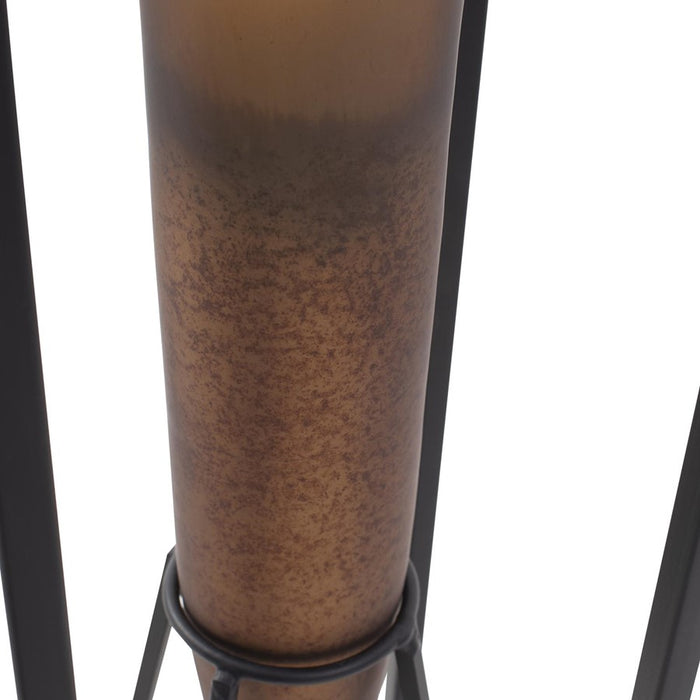 Howard Elliott Bronze Euler Drop Vase/Iron Stand/Large, Brown/Black