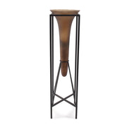 Howard Elliott Bronze Euler 36" Drop Vase/Black Iron/XL, Brown/Black - 41090
