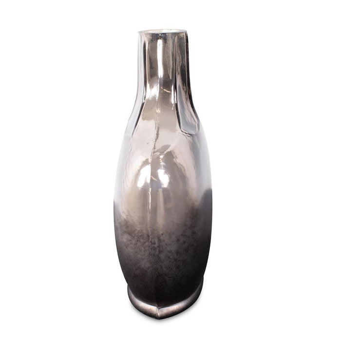 Howard Elliott Advik Polished Silver Vase/Short, Black