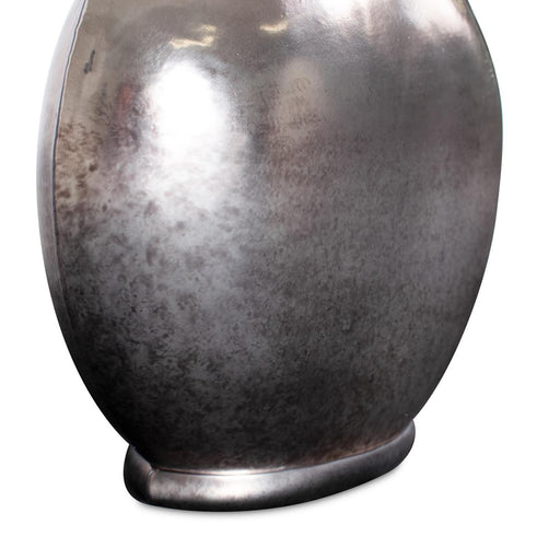 Howard Elliott Advik Polished Silver Vase/Tall, Black