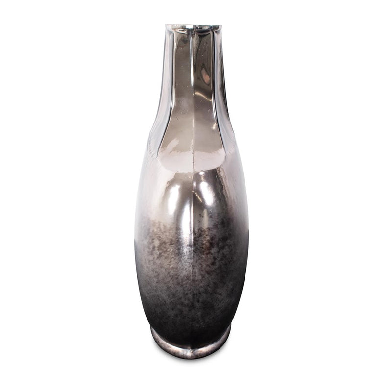 Howard Elliott Advik Polished Silver Vase/Tall, Black